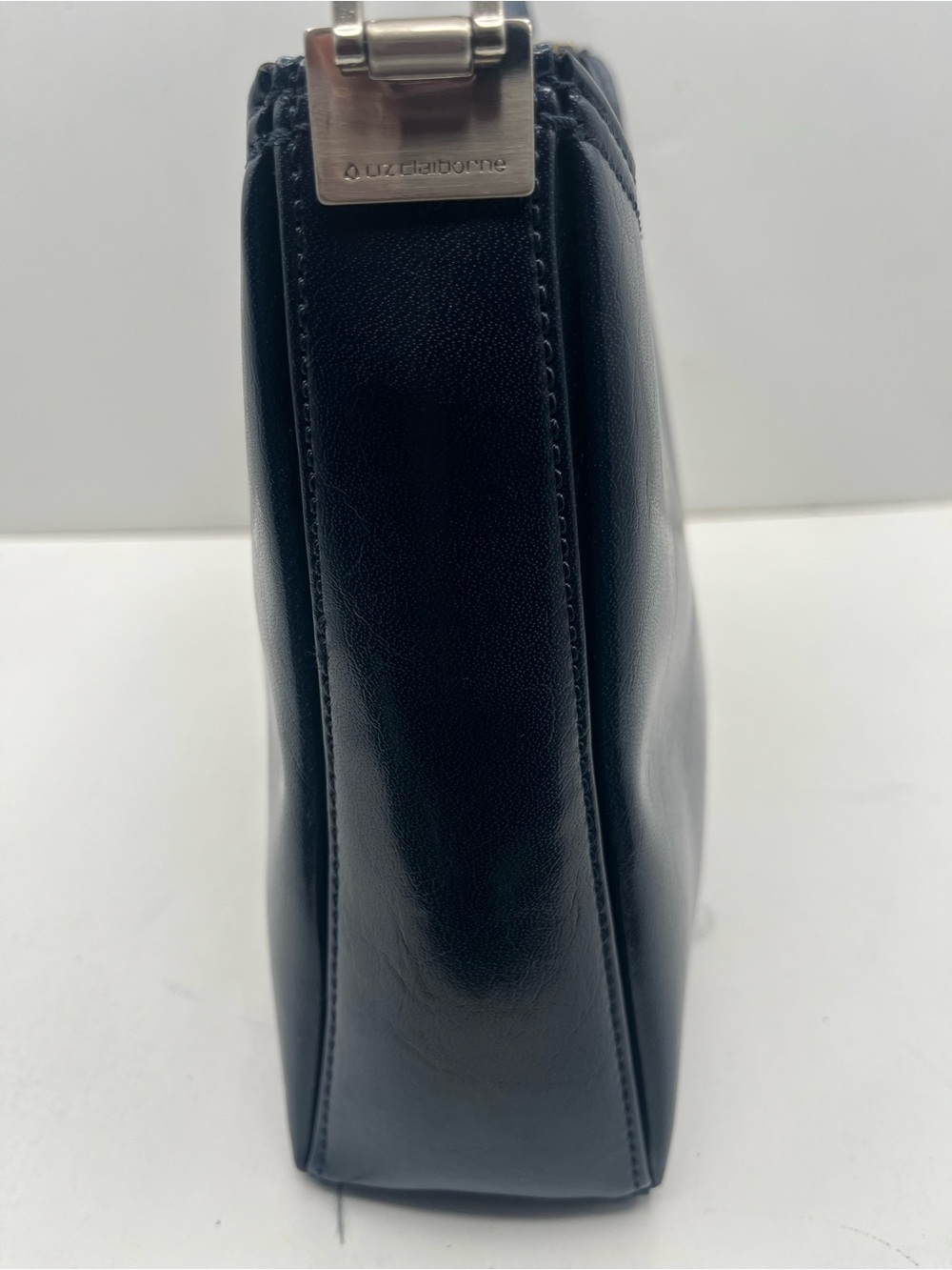 Liz Claiborne Navy Leather Shoulder Bag - Picture 2 of 8